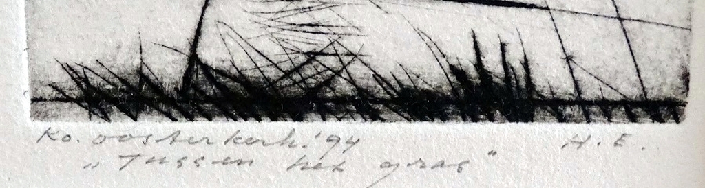 Tussen het gras, droge naald, 1994, H.E. kopen? Bied vanaf 30!