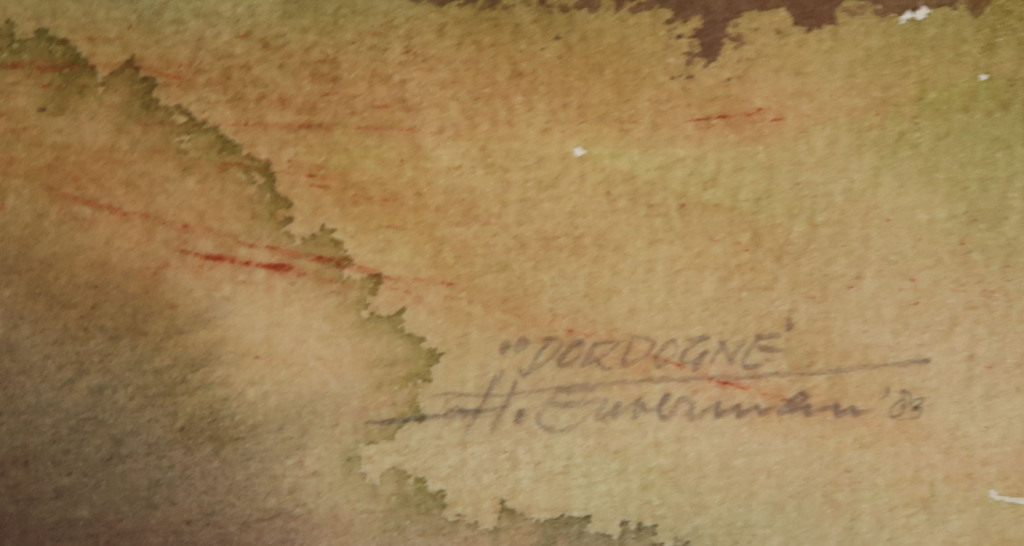 Hen Euverman: Aquarel, Dordogne kopen? Bied vanaf 40!