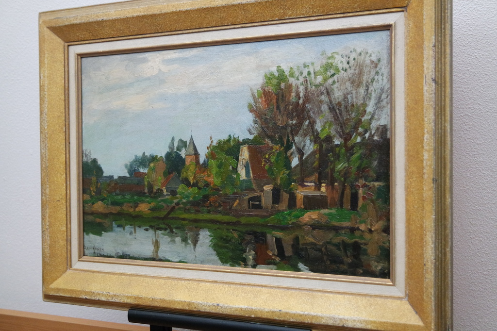 Dirk Johannes van Haaren (1878-1953) - olieverf op paneel - Oud Sloterdijk kopen? Bied vanaf 325!