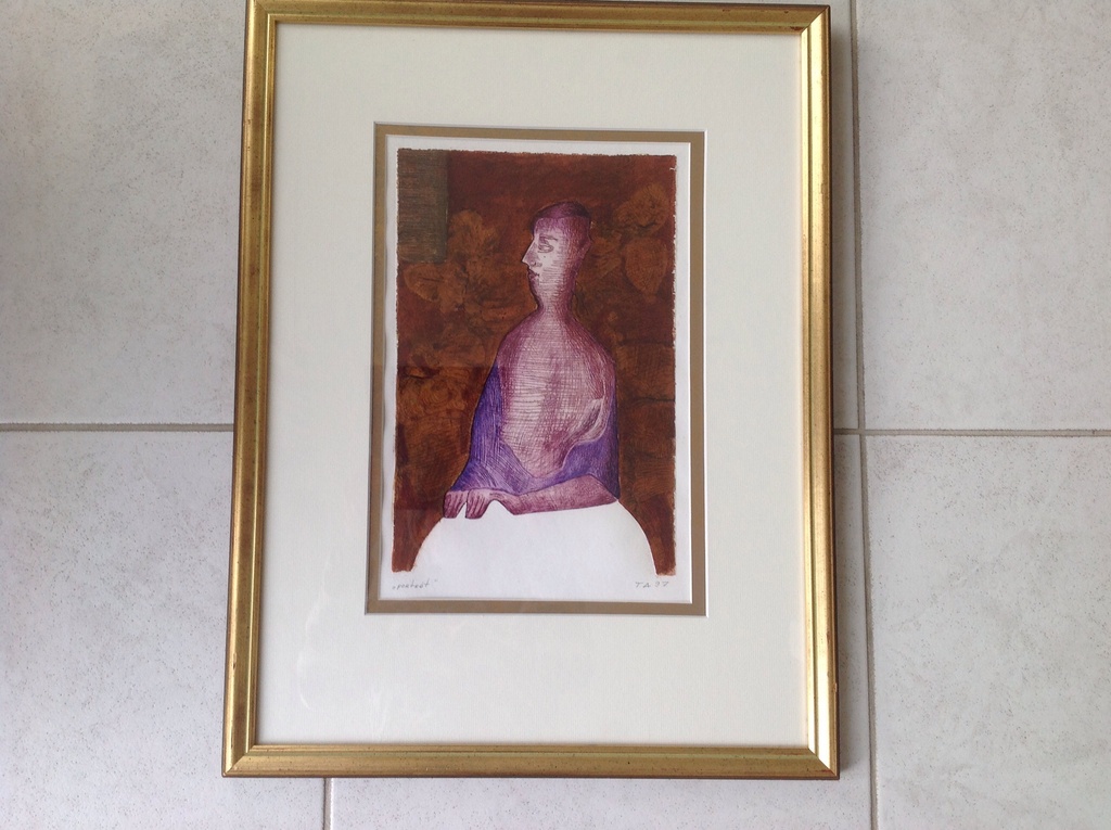 Tamaz Abashidze : portret, gem. Techniek op papier 1997 kopen? Bied vanaf 175!