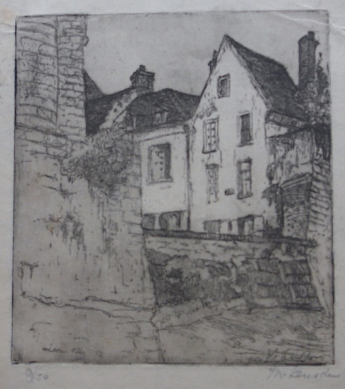 Willem van Leusden, ets met potlood gesigneerd oplage 9/50 kopen? Bied vanaf 25!