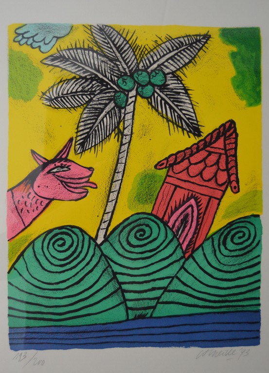 Corneille: Zeefdruk - Mémoire de Bali C - 1993 kopen? Bied vanaf 150!