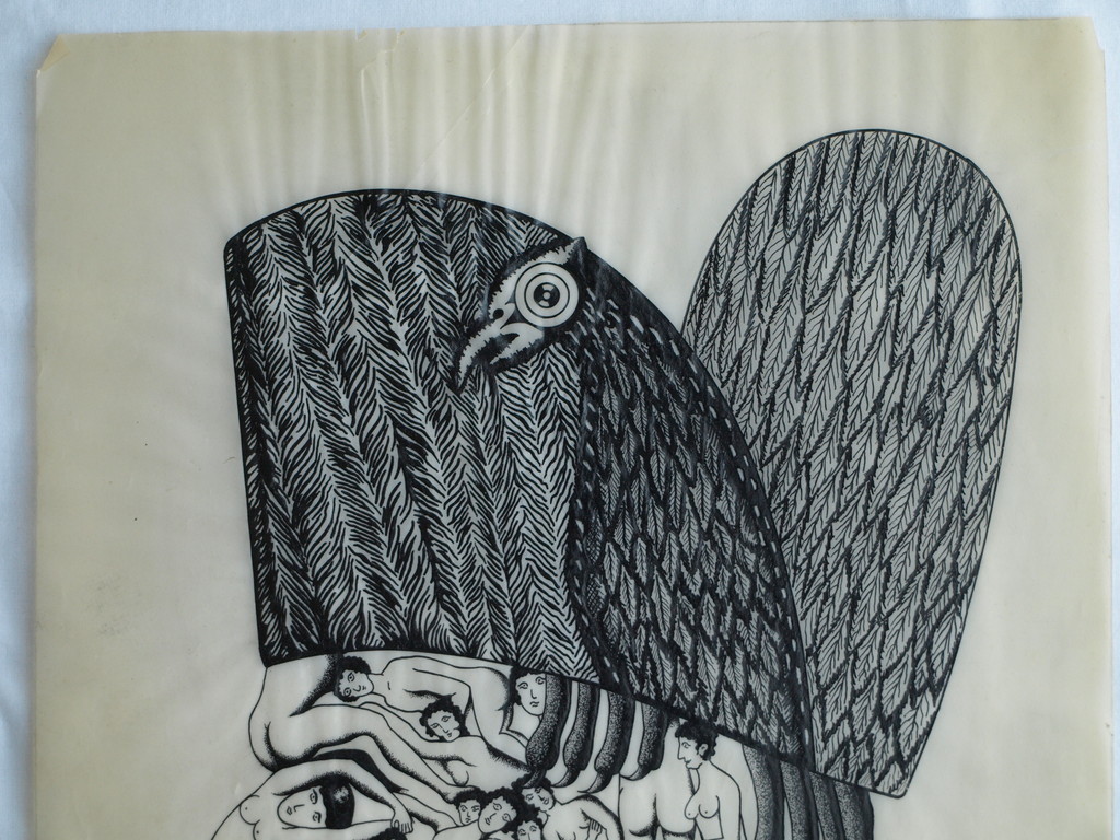 Onbekend : Inkttekening , What’s on a Man’s Mind?   kopen? Bied vanaf 1!