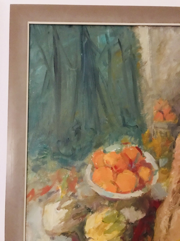 Joop Liesker - Joop Liesker - Olie op doek - Naakt met fruit  kopen? Bied vanaf 999!