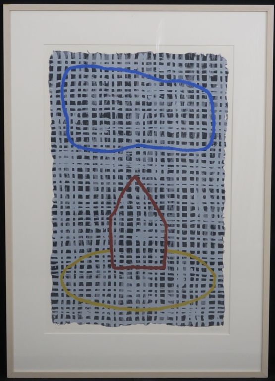 Harrie Gerritz: Zeefdruk, Licht bewolkt -Ingelijst verkocht voor € 55!