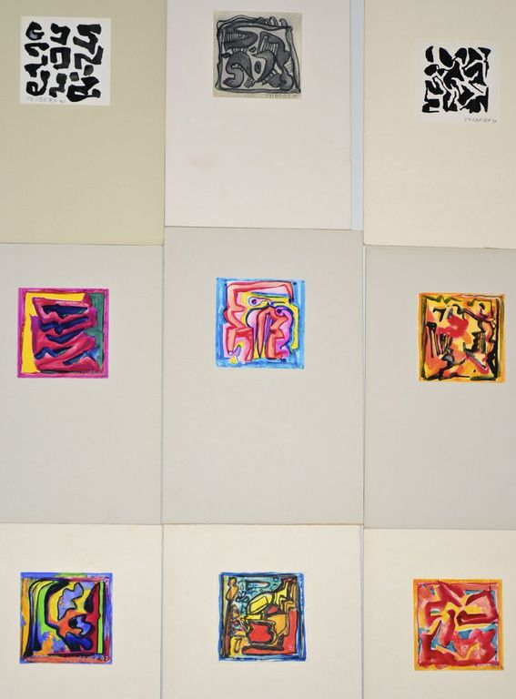 Ernst Vijlbrief: Aquarel. 14 Abstracte composities kopen? Bied vanaf 150!