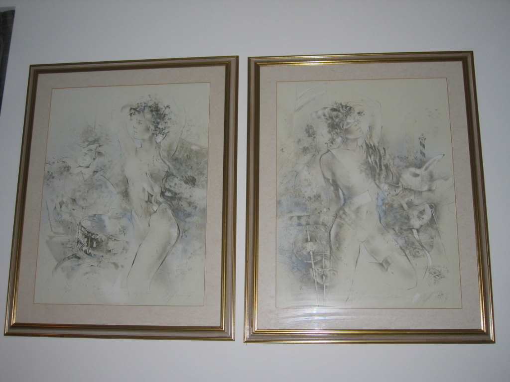 Litho erotische danseres  2-luik  kopen? Bied vanaf 200!
