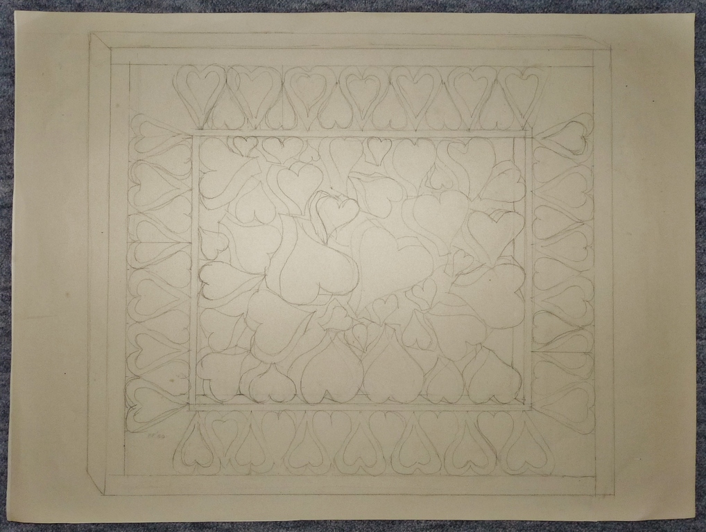 Kees Franse, Tekening, Ontwerp tekening, Gesigneerd verkocht voor € 55!