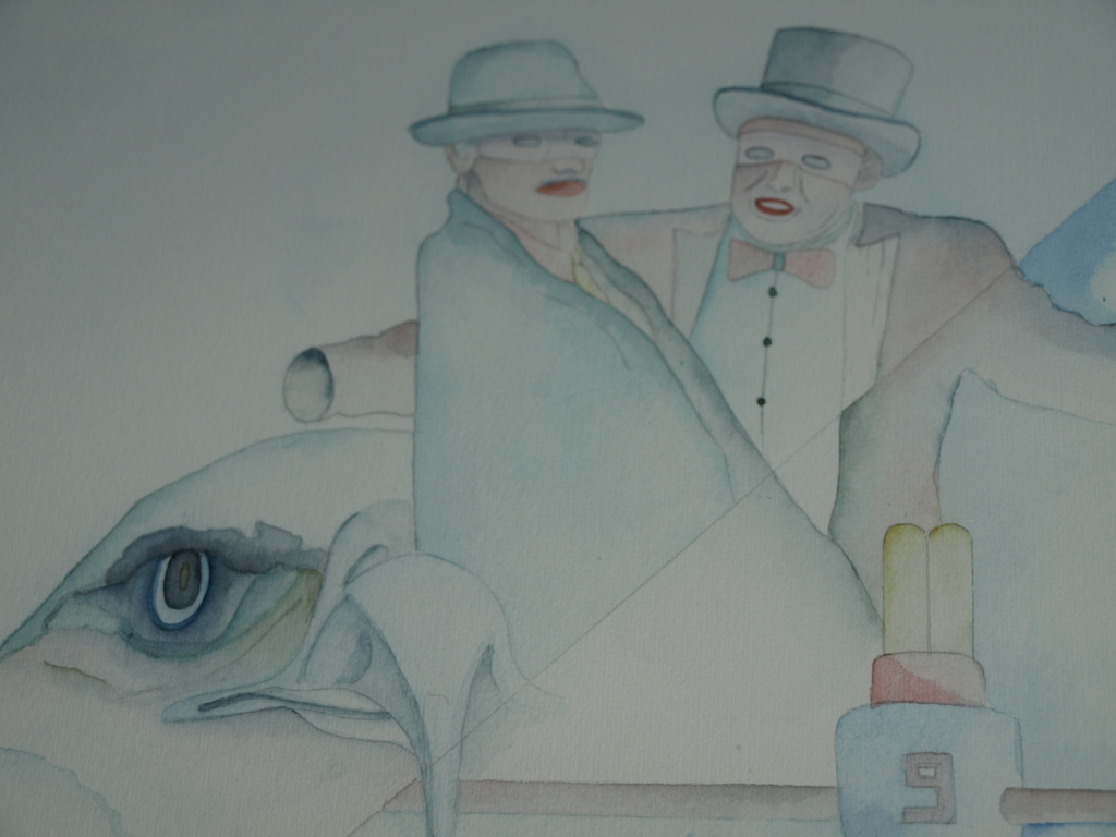 Ron Thuis – Aquarel – Tafelvoetbal – Gesigneerd & ingelijst - 1984 kopen? Bied vanaf 1!