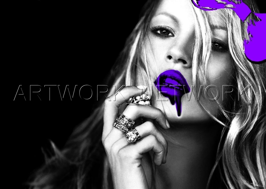 Large Print Painting "Kate Moss Drip" Signed Numbered A/P or 1 to 100 with COA kopen? Bied vanaf 1!