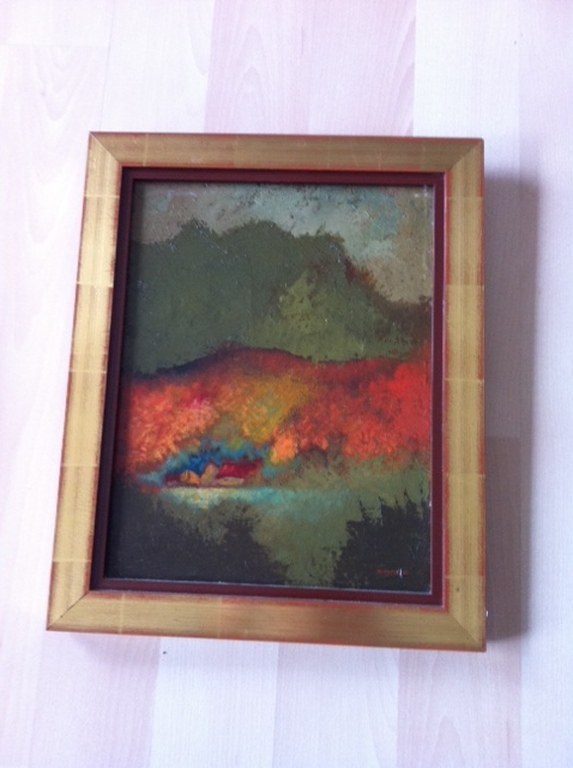 Jacobus Cornelis (Koos) Hooykaas - olieverf op doek - Abstract landschap kopen? Bied vanaf 135!