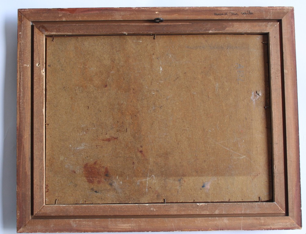 Olieverf op papier (marouflé) / board - havengezicht - gesigneerd kopen? Bied vanaf 1!