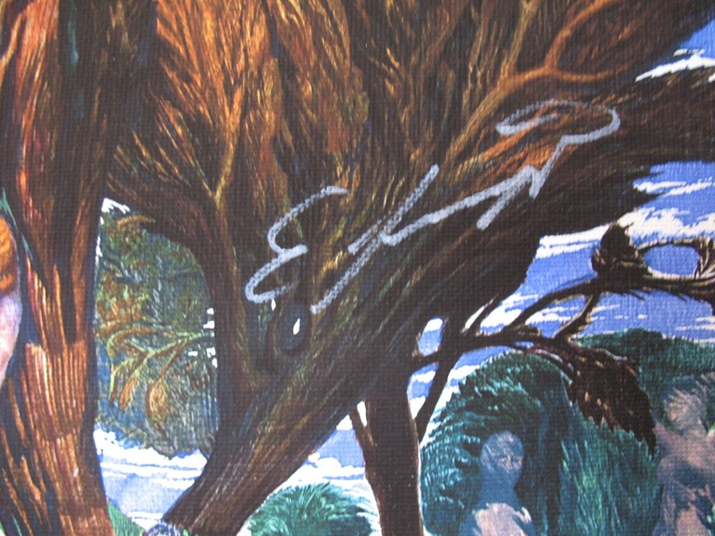 Ernst Fuchs, Aphrodite und Perseus auf der Augeninsel, Giclée op canvas kopen? Bied vanaf 75!