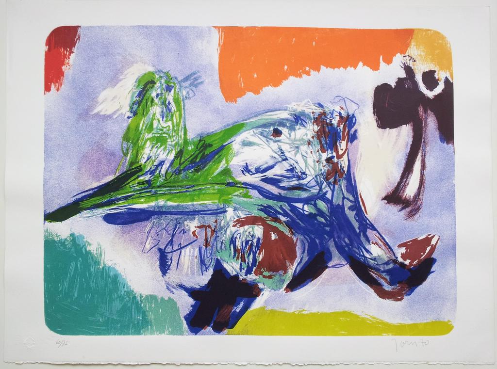 Asger Jorn, kleurenlitho uit 1970, 'Sulla Strada II', S/N kopen? Bied vanaf 895!