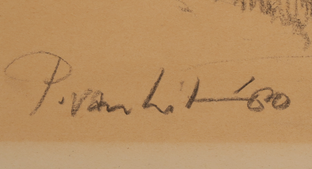 Pierre van Lit: Houtskooltekening, Zonder titel kopen? Bied vanaf 1!