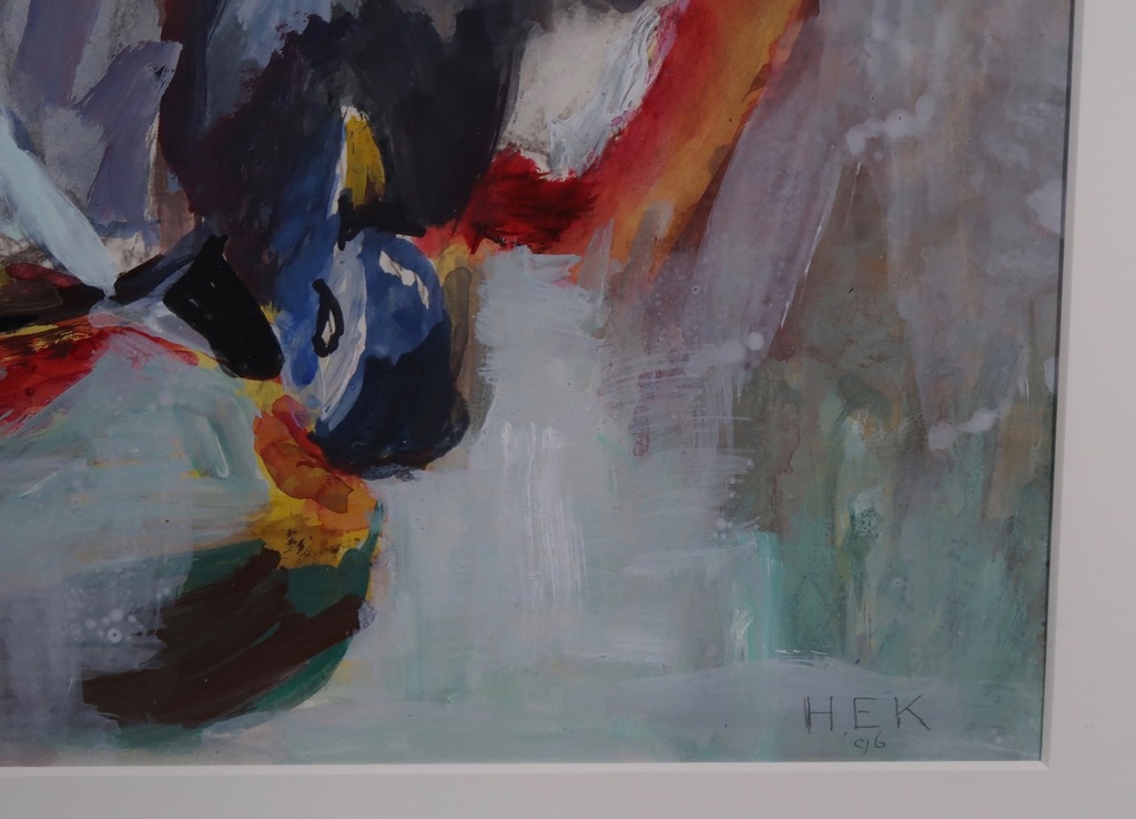 Hans Ebeling Koning: Gouache, Duiven - Ingelijst kopen? Bied vanaf 80!
