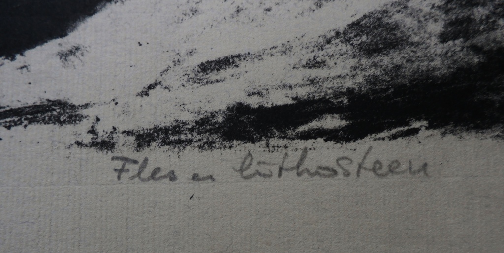 Kees Buurman - Litho: Fles en lithosteen kopen? Bied vanaf 45!