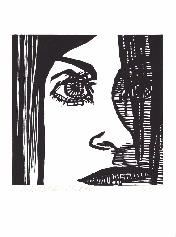 Aimée Crince Le Roy - Portret - Gesigneerde zeefdruk - 1987 kopen? Bied vanaf 10!