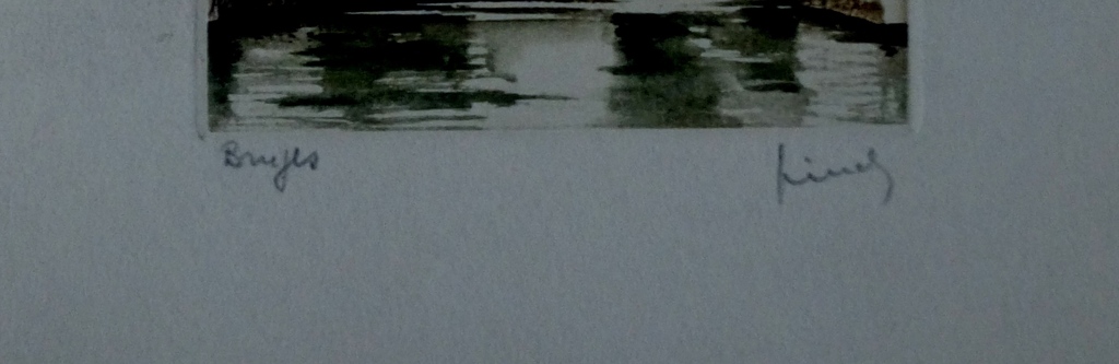 Roger Hebbelinck, Aquatint: Brugge - gesigneerd kopen? Bied vanaf 25!