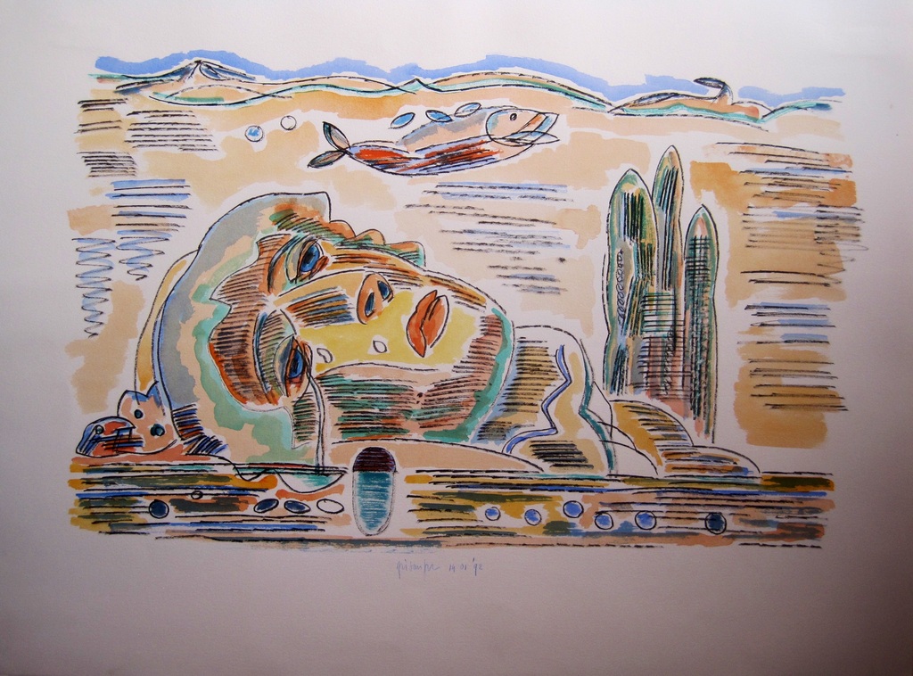 Aquarel/tekening 1992 kopen? Bied vanaf 250!