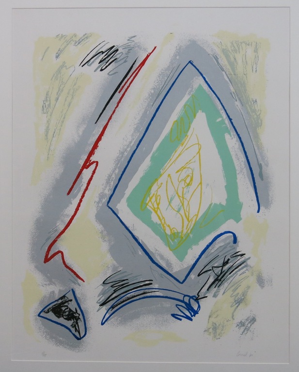 Hans Cornel: Zeefdruk, Zonder titel - Ingelijst kopen? Bied vanaf 20!