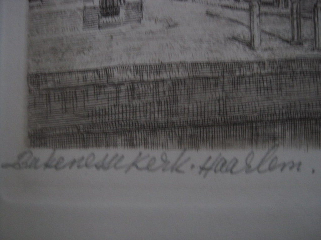 Knappe droge naald Ets van H.Seegers 1878-1956 "Laurenskerk Haarlem"  kopen? Bied vanaf 1!