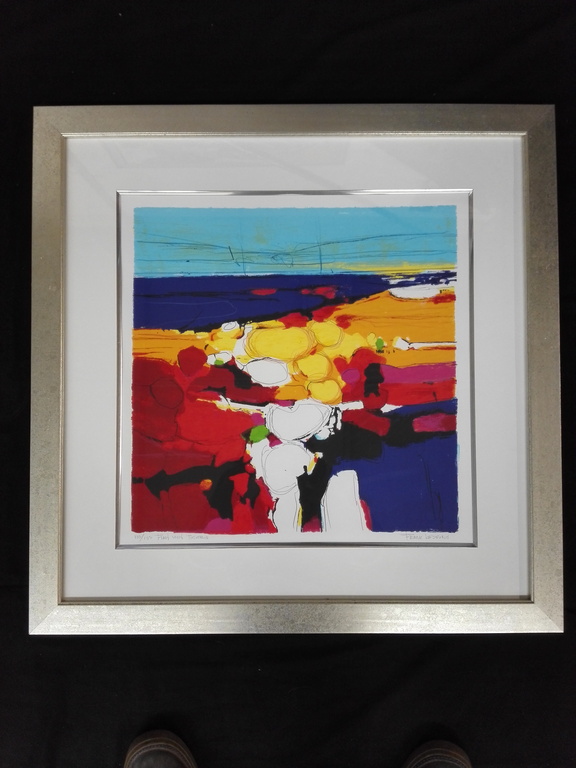 Frank Lejeune, zeefdruk op papier in lijst, Titel: first visit Toscane verkocht voor € 75!