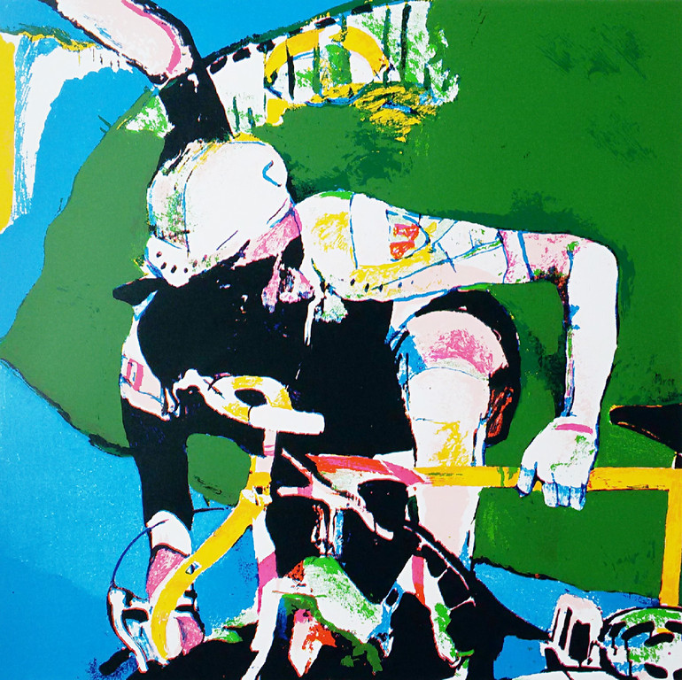 Kees van Bohemen - Tour de France, zeefdruk verkocht voor € 110!