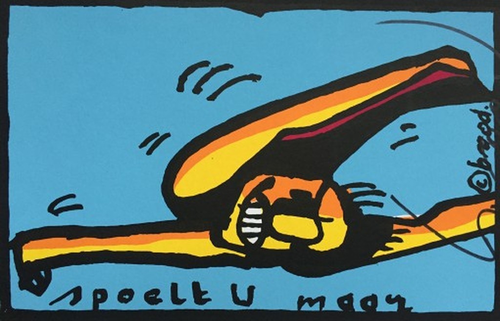 Herman Brood - kleurenzeefdruk  verkocht voor € 75!