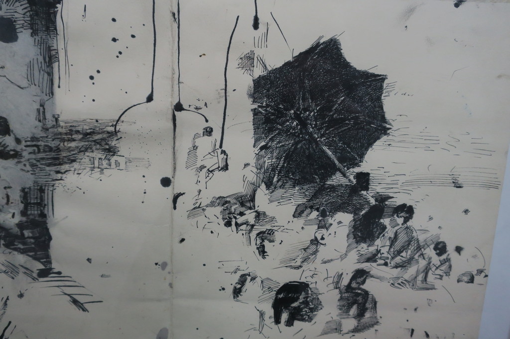 Wolfgang Schmitz: Gemengde techniek o.a. pen en inkt op papier, Z.T. - Ingelijst kopen? Bied vanaf 100!