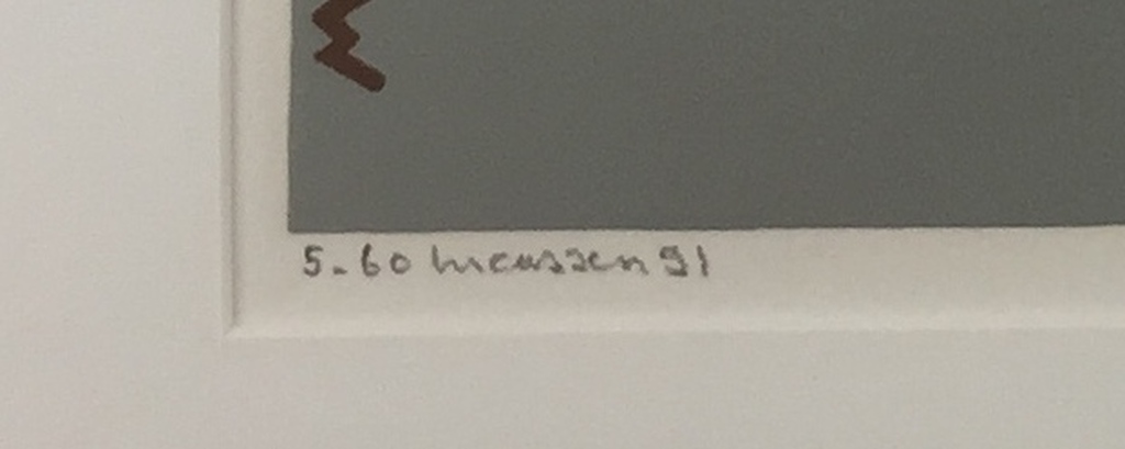 Reinier Lucassen, zeefdruk, 'Little Fontana blauw', 1991   (INGELIJST) kopen? Bied vanaf 179!