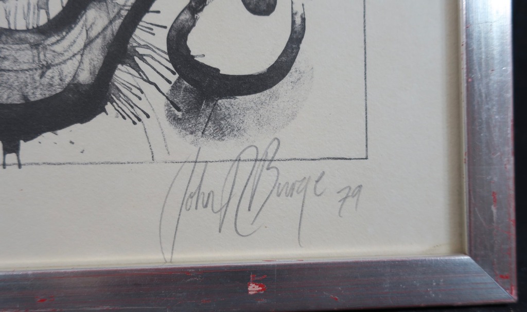 John R. Burge: Litho, Z.T. - Ingelijst kopen? Bied vanaf 1!