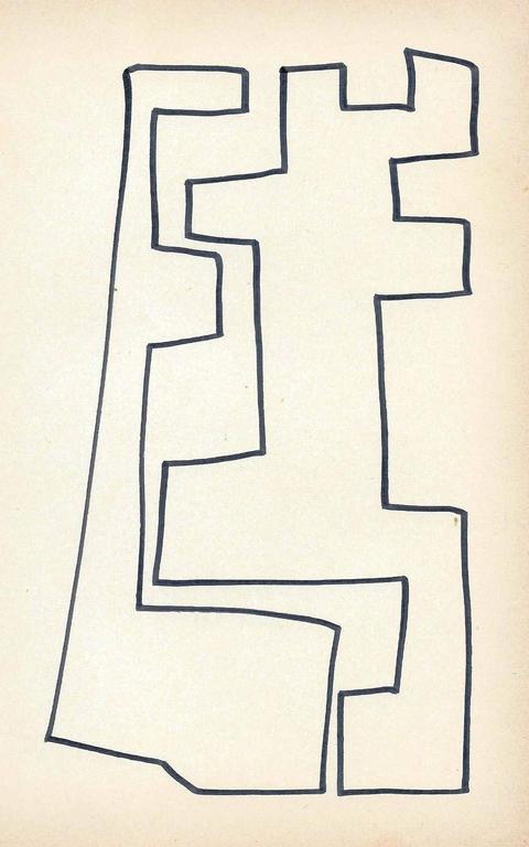 Siep van den Berg:  compositie 1, originele tekening kopen? Bied vanaf 30!