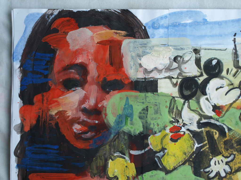 Peter Klashorst : Collage en acrylverf op papier , Boom Boom – 2016 kopen? Bied vanaf 50!