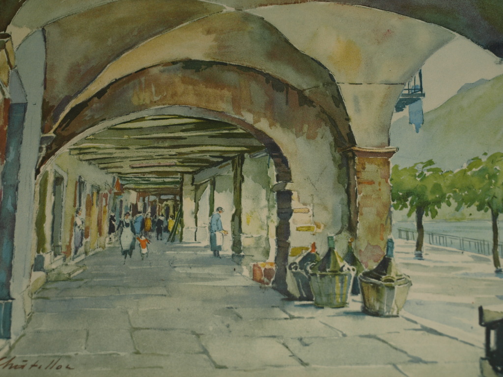 Pierre Chatillon (1885 - 1974) – Litho – Ingelijst – ca 1945 kopen? Bied vanaf 35!