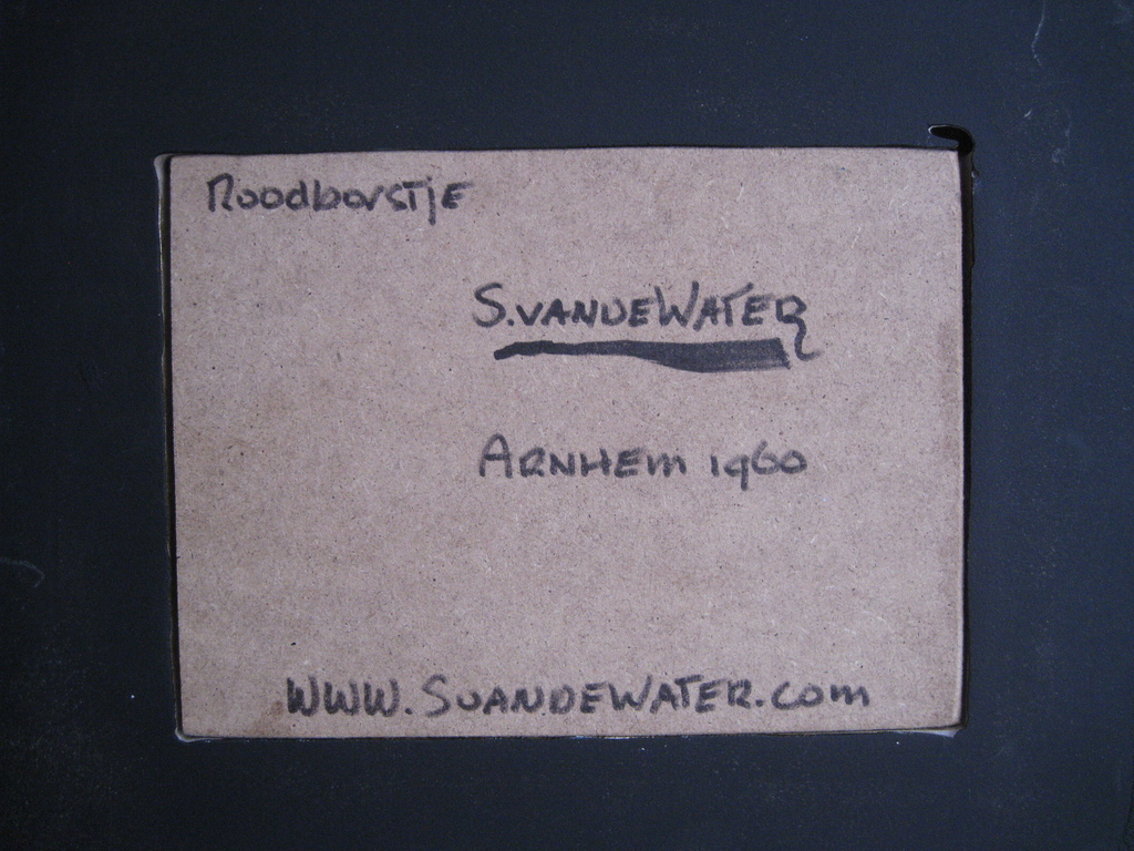 Sylvia van de Water: olieverf op paneel, Roodborstje kopen? Bied vanaf 60!