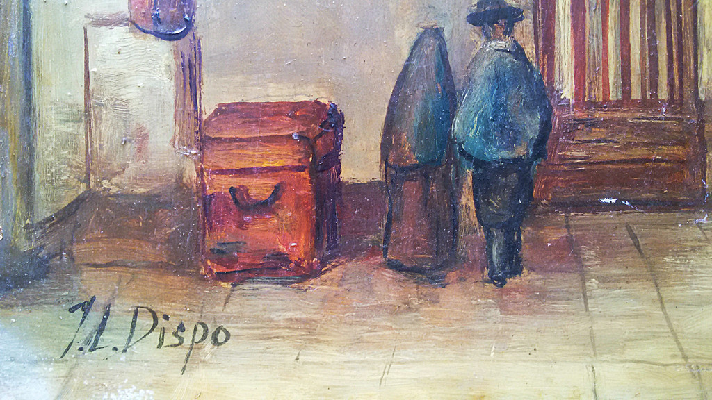 Jacobus Lambertus Dispo - Kerkinterieur, olieverf op board kopen? Bied vanaf 75!