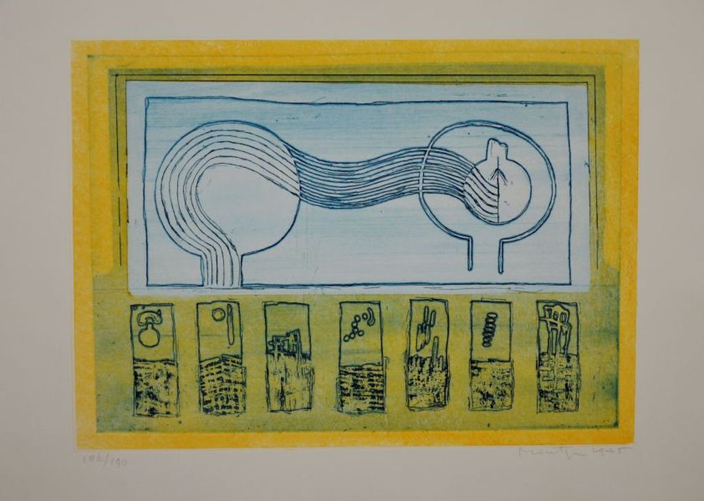 Jan Montyn: Ets/Aquatint, Phase Initiale (1975) verkocht voor € 100!