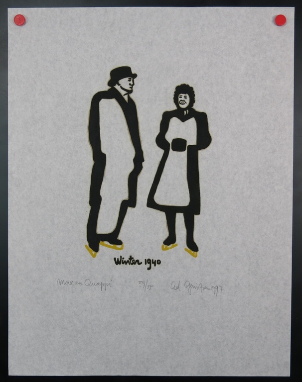 Ad Gerritsen: Houtsnede, Max en Quappi kopen? Bied vanaf 40!