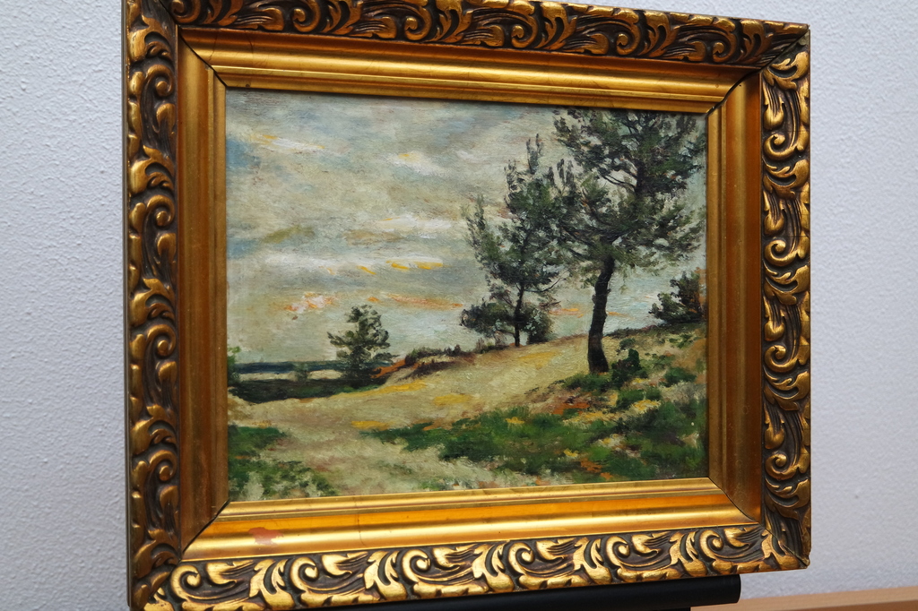 Onbekende kunstenaar - olieverf op paneel - landschap met bomen kopen? Bied vanaf 29!