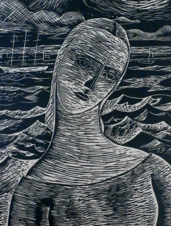 Herman Bieling - Houtsnede - 1920 verkocht voor € 75!