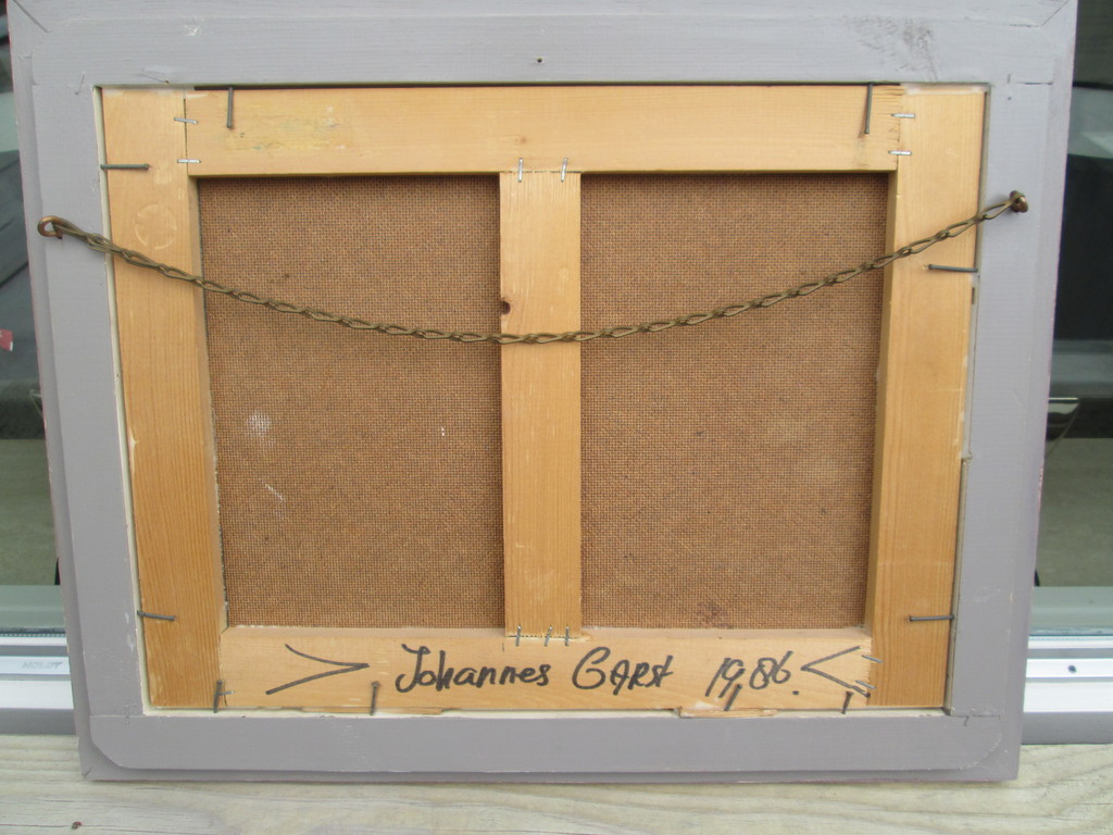 Johannes Garst, geschilderd in 1986, ingelijst, voorstelling (zie foto) kopen? Bied vanaf 250!