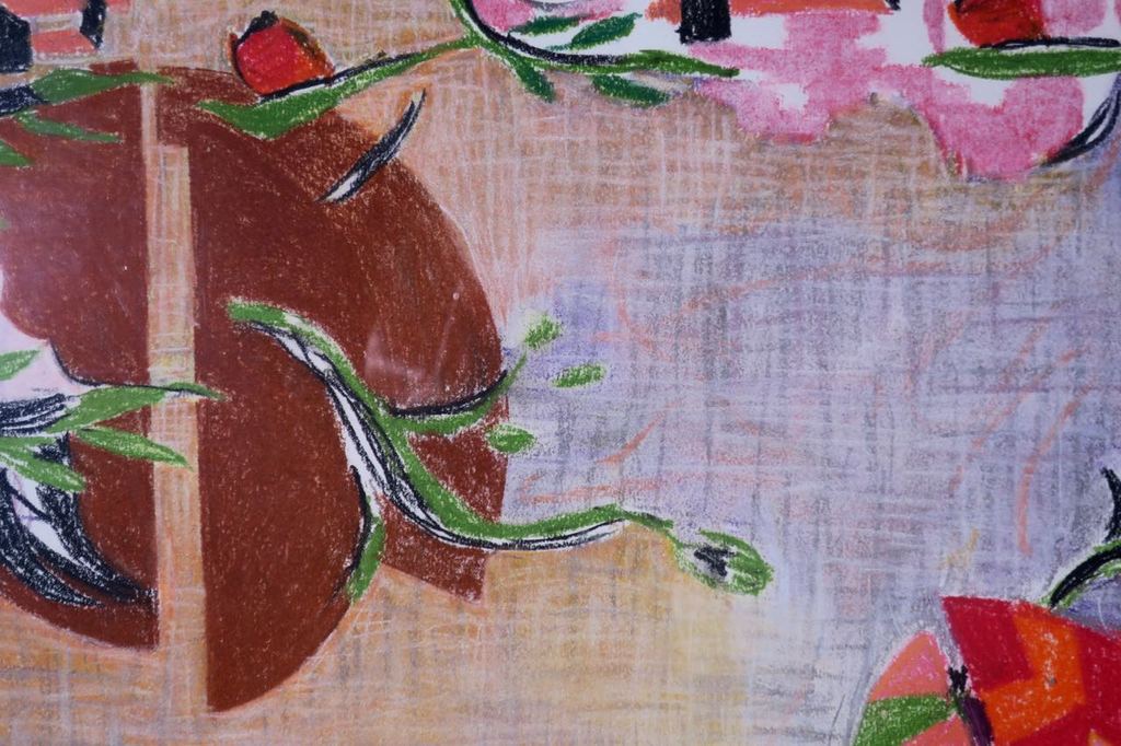Roelien van Aalderen: Pasteltekening, Chinese tuin - Ingelijst (Groot) kopen? Bied vanaf 80!