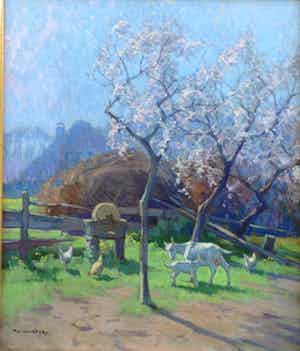 Willem Frederik Noordijk - 228 - Willem Noordijk, lente in de wei verkocht voor € 600!