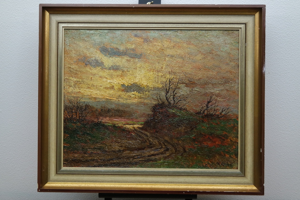 Walter Neuhof (1904-1982) - olieverf op doek - Landschap verkocht voor € 175!