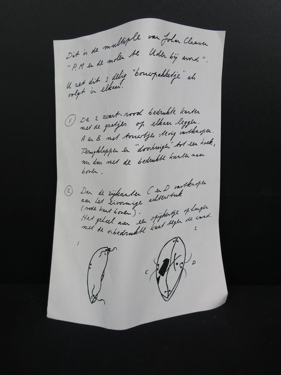 Johan Claassen: Zeefdruk op multiplex constructie, P.M. en de molen te Uden bij  kopen? Bied vanaf 100!