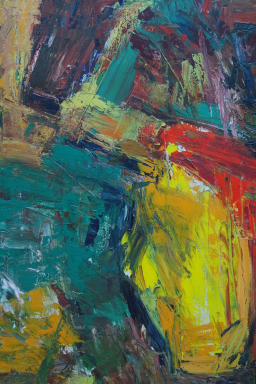 Piet MIDDELHOEK (Brielle 1930 - 2004) - olieverf op doek - abstractie compositie kopen? Bied vanaf 170!