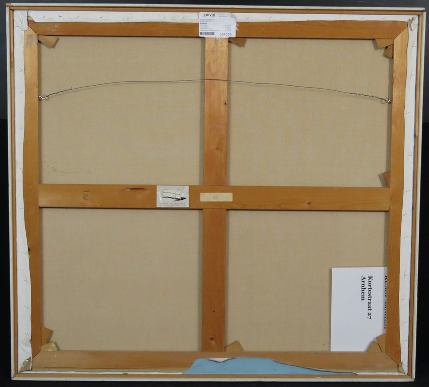 Gerard Vollenbrock: Acryl en collage op doek, Zonder titel - Ingelijst kopen? Bied vanaf 1!