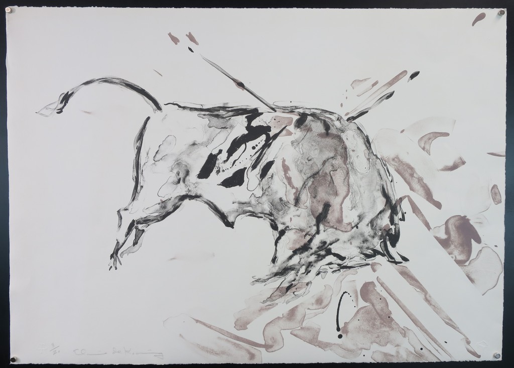 Elaine de Kooning: Litho, Z.T. Stierengevecht kopen? Bied vanaf 70!