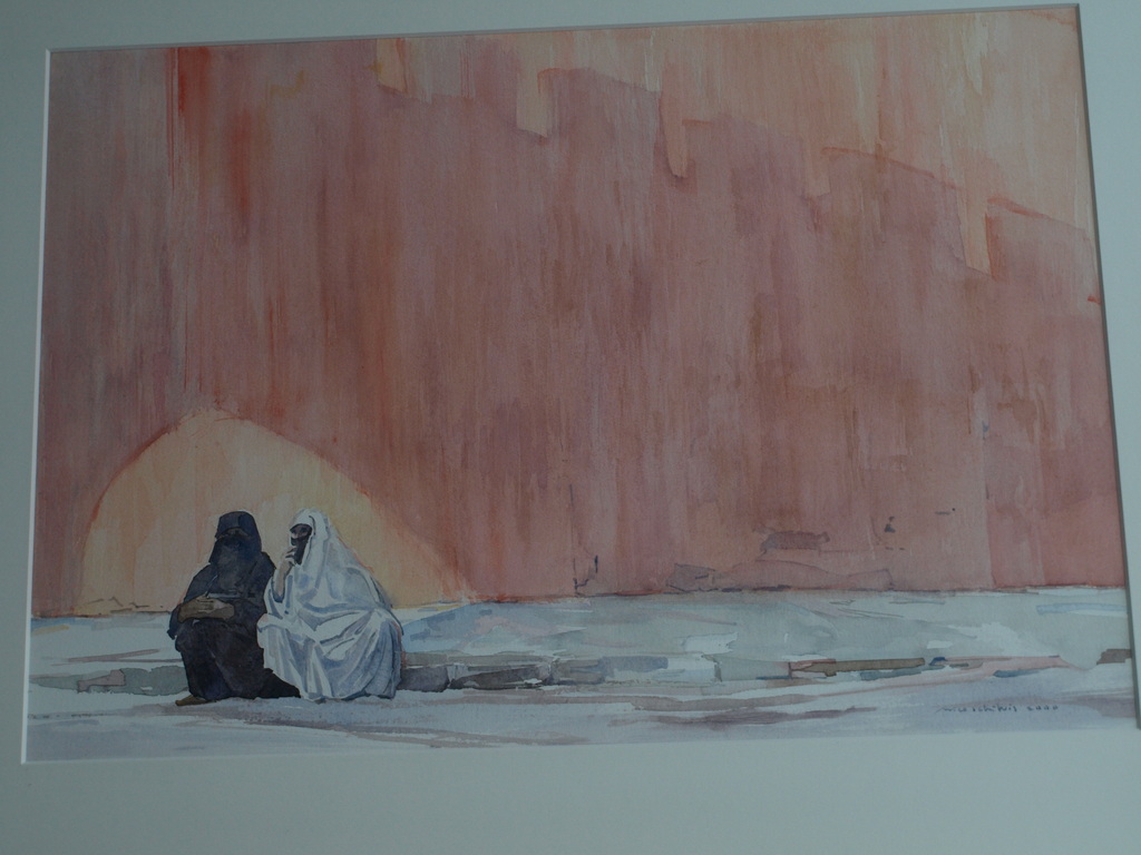 Nico Schelvis : Aquarel – Le mur / Maroc – gesigneerd & ingelijst - 2000 kopen? Bied vanaf 1!